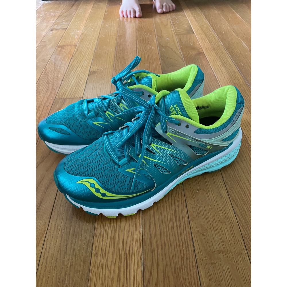 Saucony Zealot ISO 2 Running Shoes Teal Citron Womens 8.5 S10314-2 EVERUN